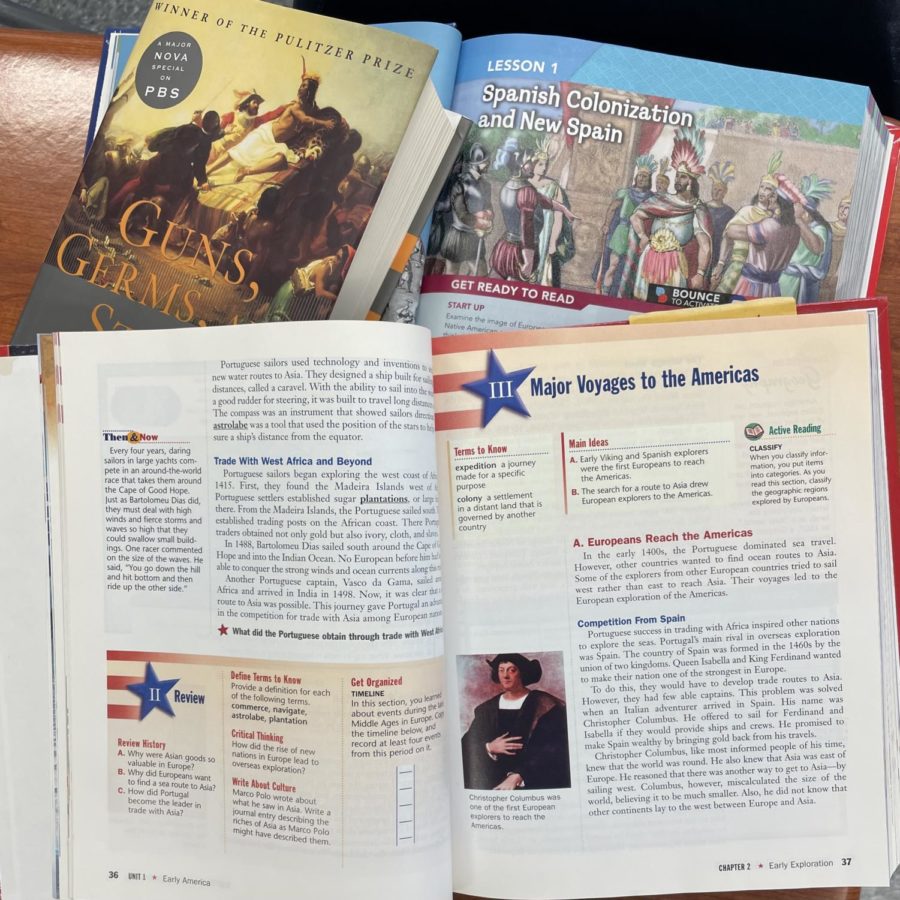 Textbooks and Non-fiction texts with Columbus