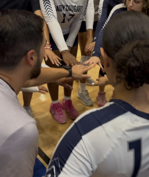 Coach D'Amore getting the team ready