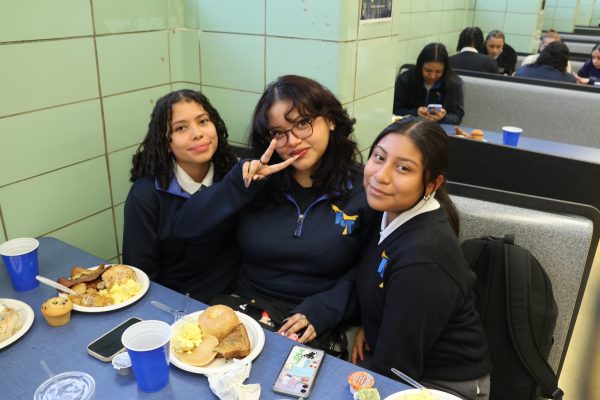 Mia Claudio, Shailyn Reinoso and Pamela Agustin  Enjoying Breakfast