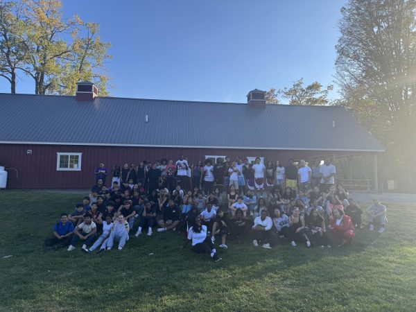 The Class of 2029 at Frost Valley for their overnight trip.