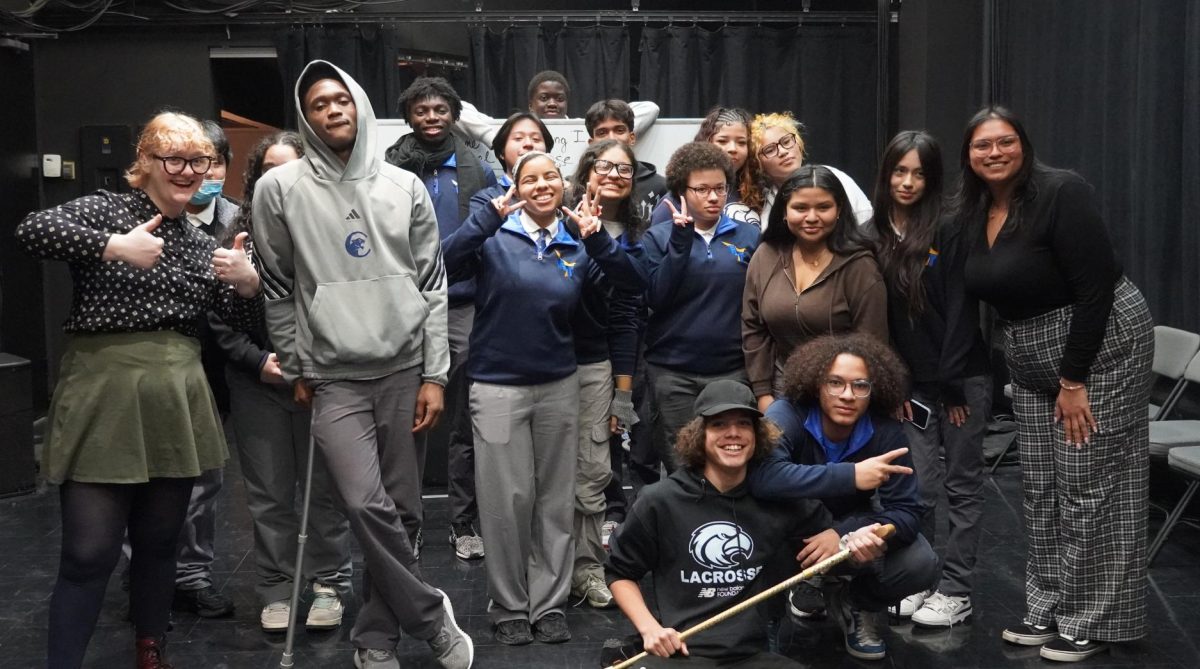 HS223 students students take a bow after their Acting 101 performances