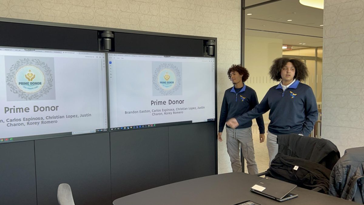 Students presenting during one of the many HS223 internship opportunities.