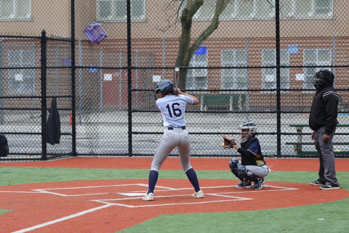 Kaiselin Ortiz Vasquez up at the plate for the Lady Eagles